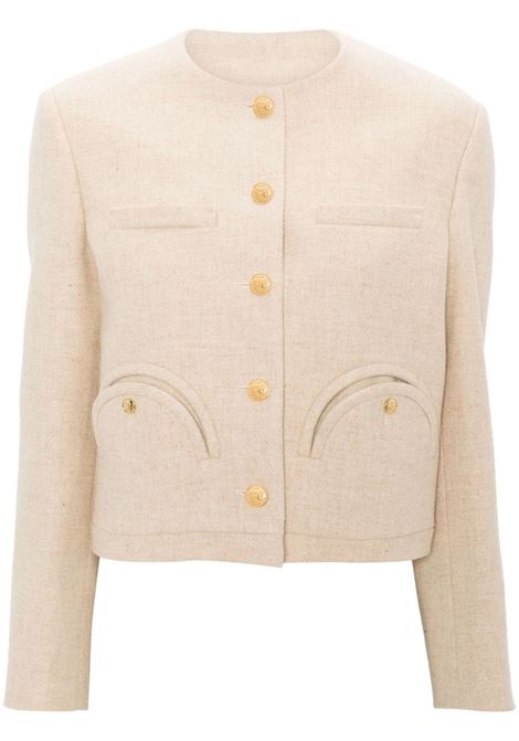 Cream white single-breasted leather jacket Blazé Milano - women BLAZÉ MILANO | Sweaters | CCS01AIN0001